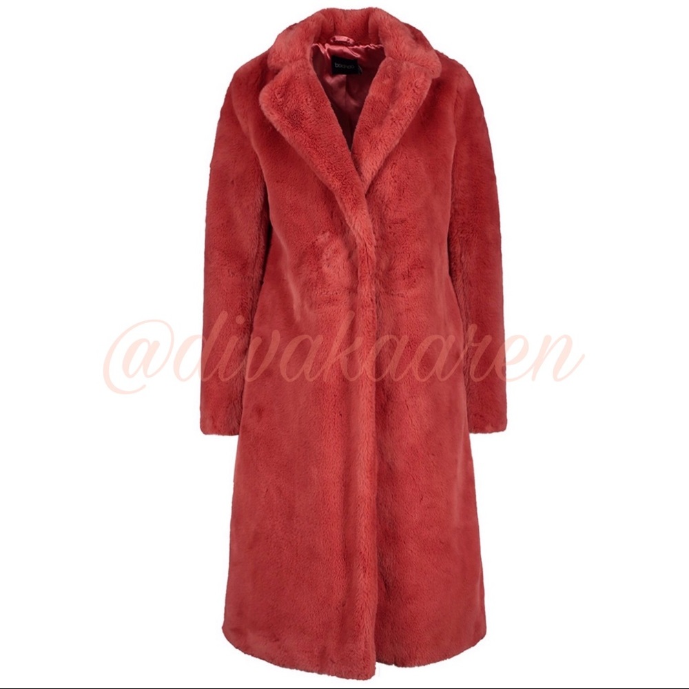 ONLY 2 left!! LUXURIOUS FAUX FUR Coat Size 6 Size 8 Fully Lined - Picture 4 of 11